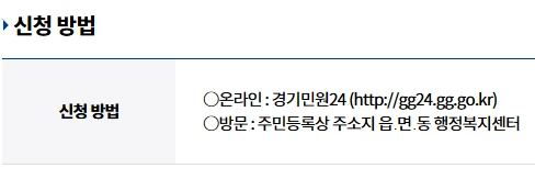 경기도 장애인 기회소득 신청방법 2025