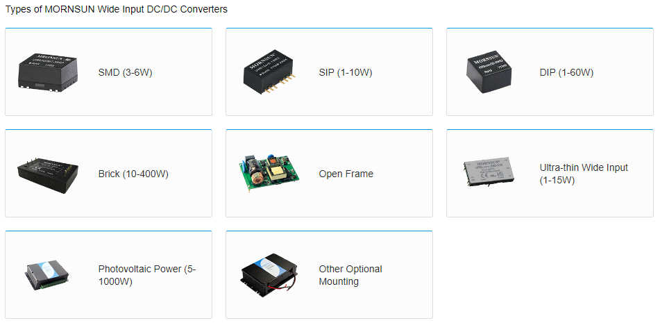  MORNSUN DC/DC - Wide Input Converter, 유성테크 MORNSUN 대리점