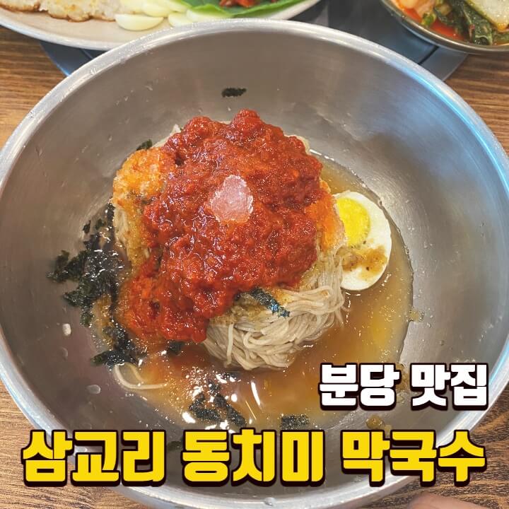  [성남 분당 맛집] 삼교리 동치미 막국수 / 고기리 여름철 시원한 막국수 정식 수육 감자전 솔직후기