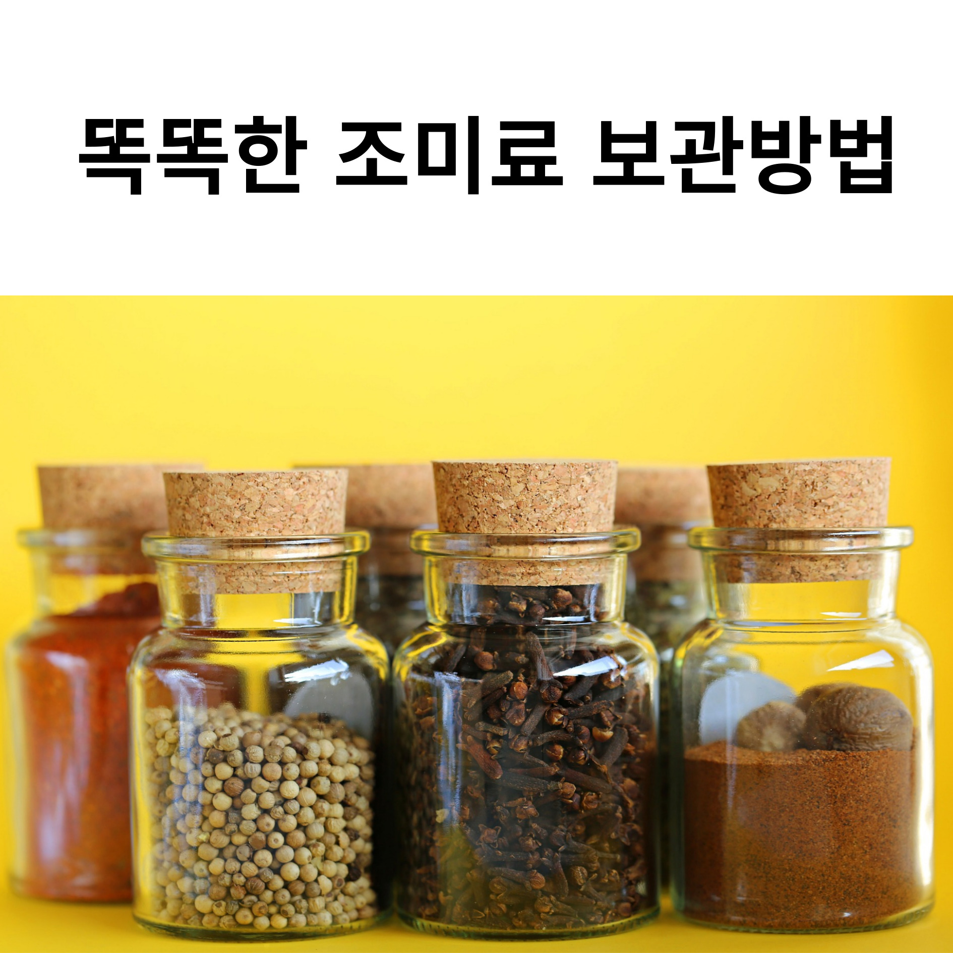 똑똑한 조미료 보관방법