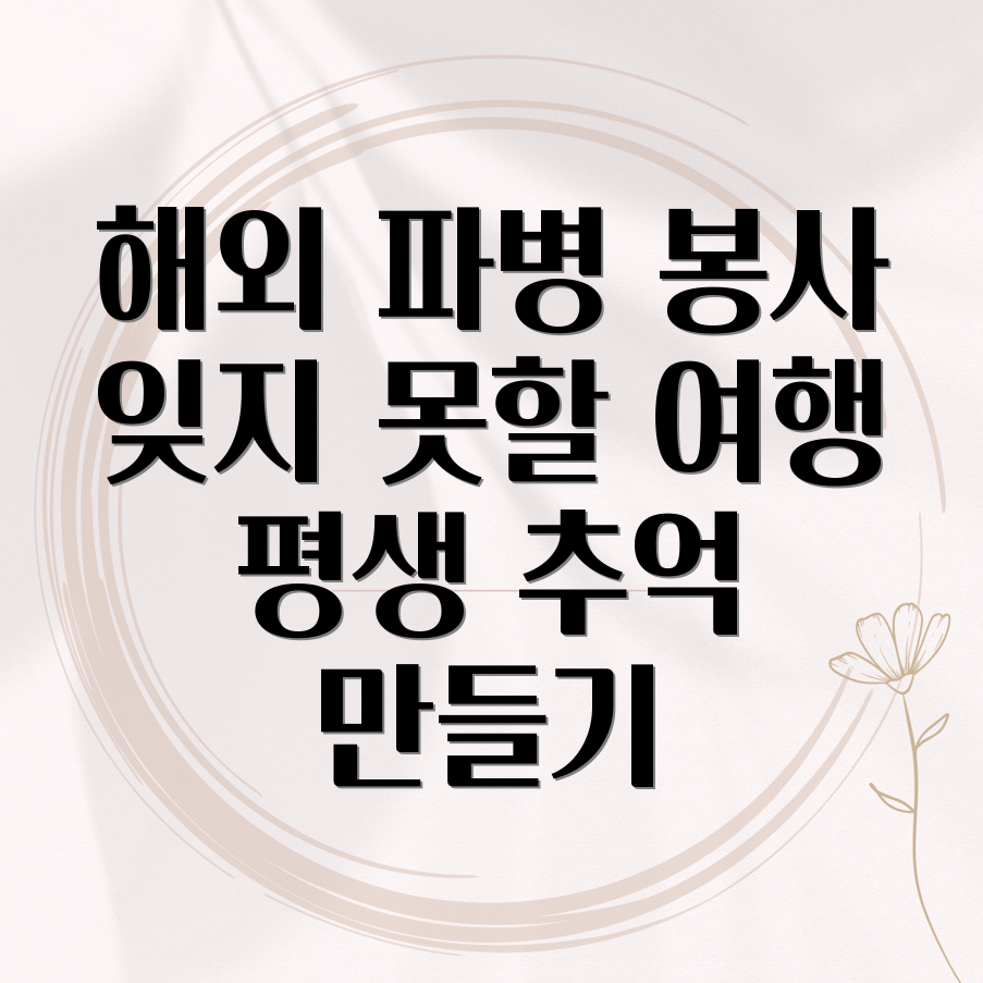 해외 파병 봉사