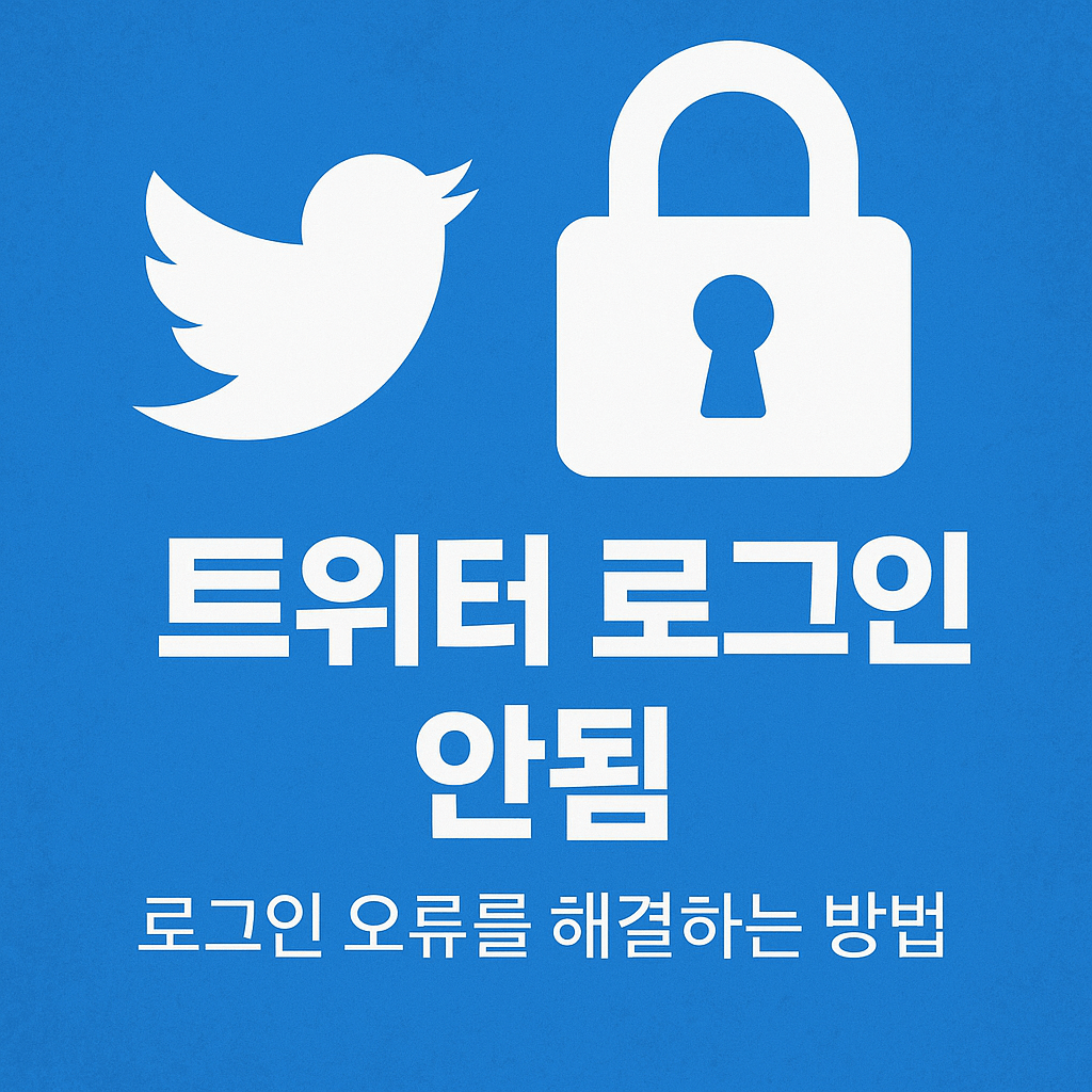 트위터 로그인 오류 해결법