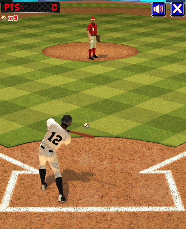 온라인 무료 야구게임하기 (Baseball Pro) 야구공을 치면 장면