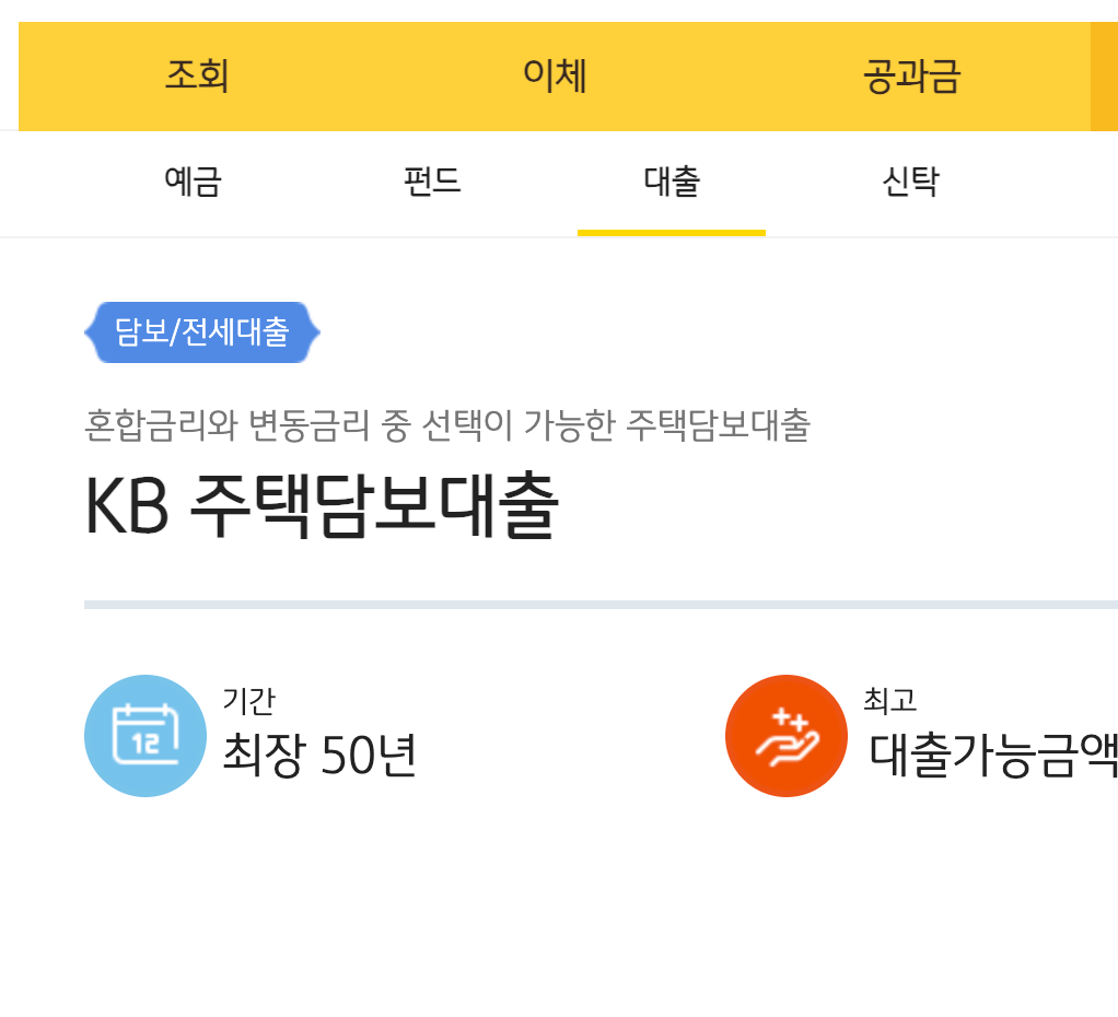 KB국민은행 내집마련 디딤돌 대출