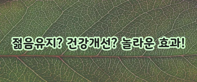글루타치온 효능, 정말 놀랍습니다!