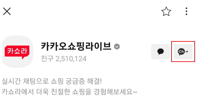 카카오쇼핑 라이브 채널