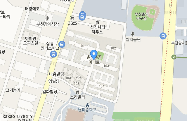 춘의주공아파트위치안내