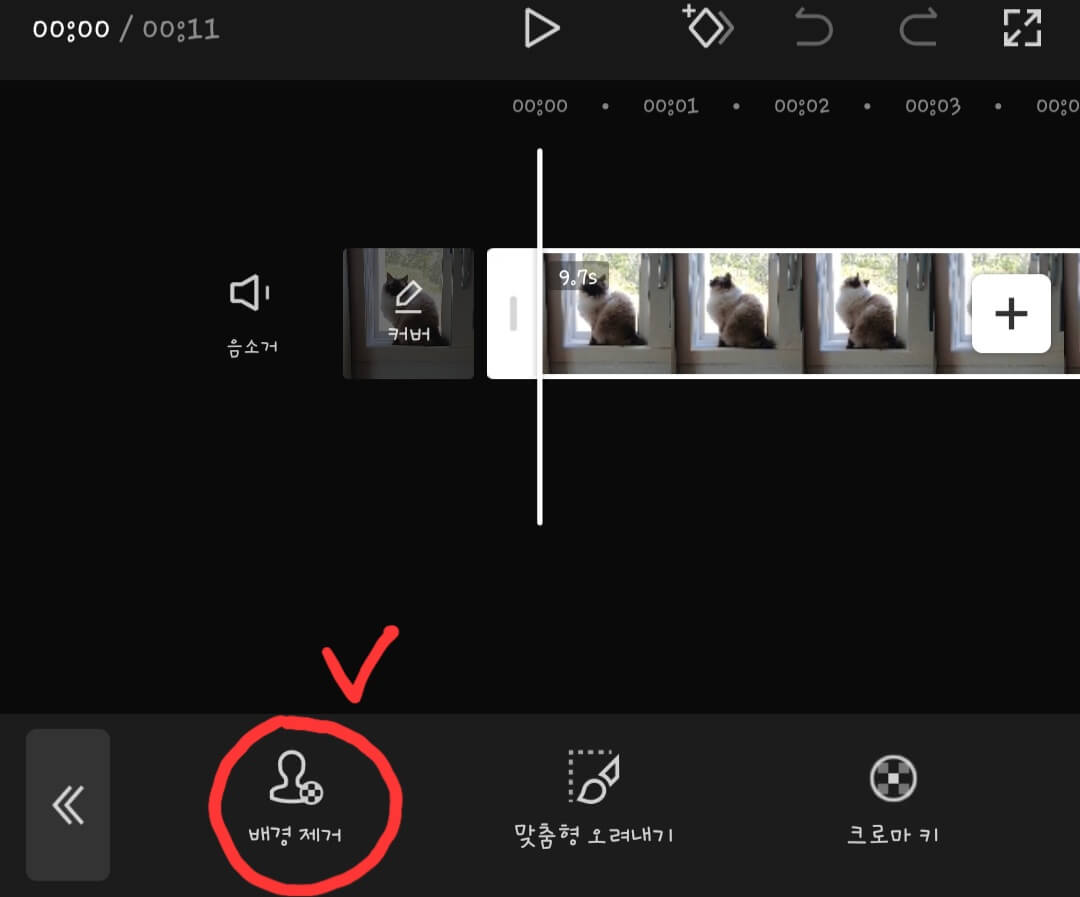 캡컷-영상-배경제거-선택-화면