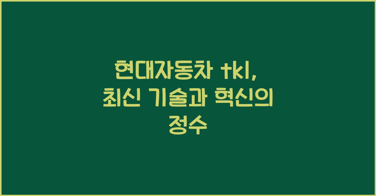 현대자동차 tk1