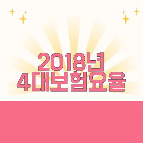 2018년 4대보험요율
