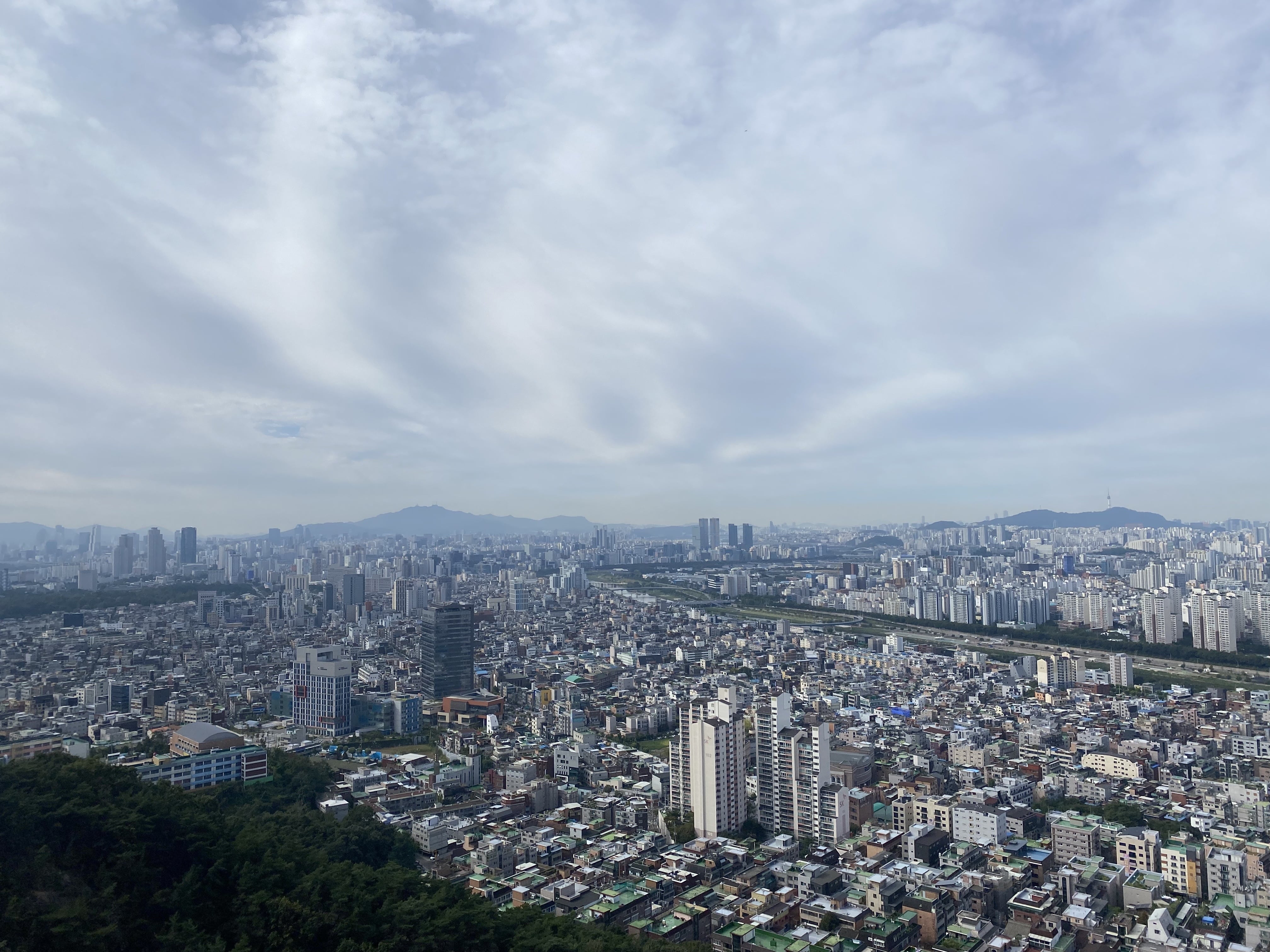 용마산에서 보이는 서울 뷰