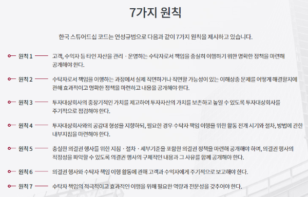 스튜어드십 코드 7원칙