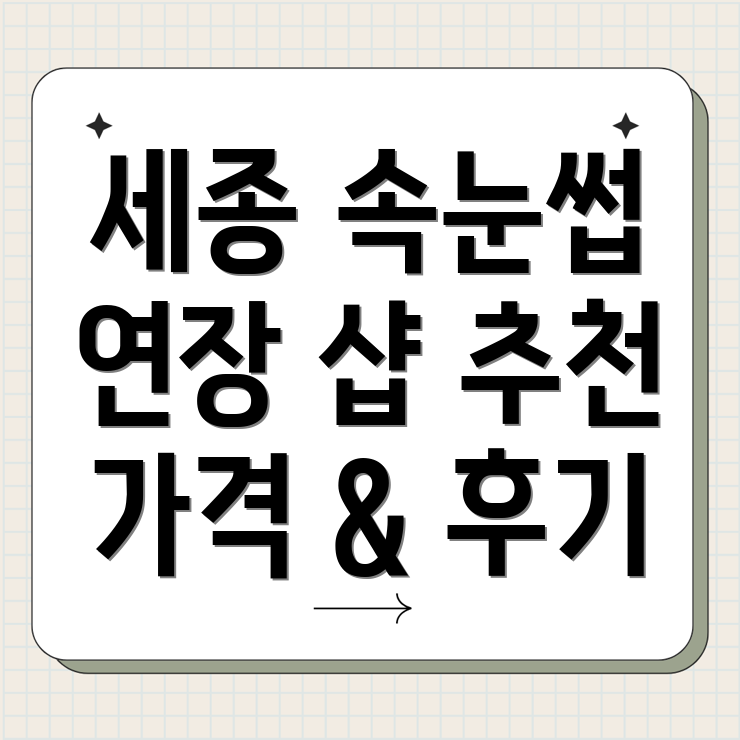 세종시 장군면 속눈썹 연장