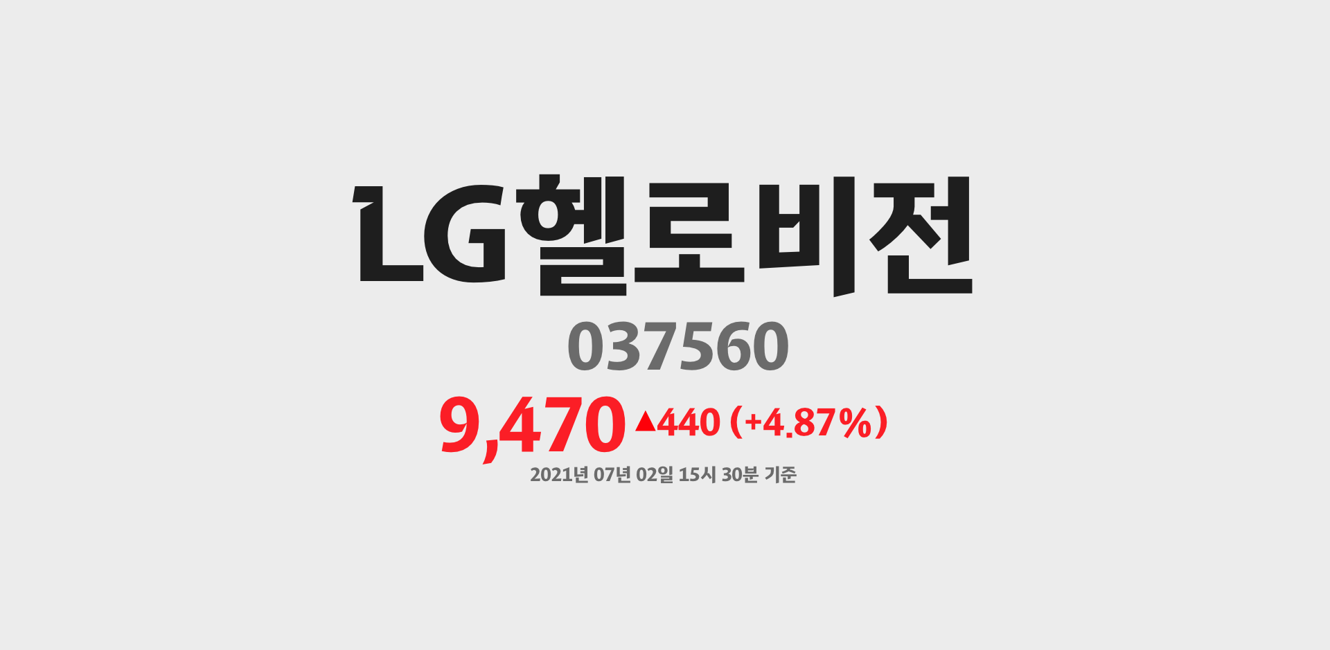 LG헬로비전 2021-07-02 15:30:46.118857기준 주가