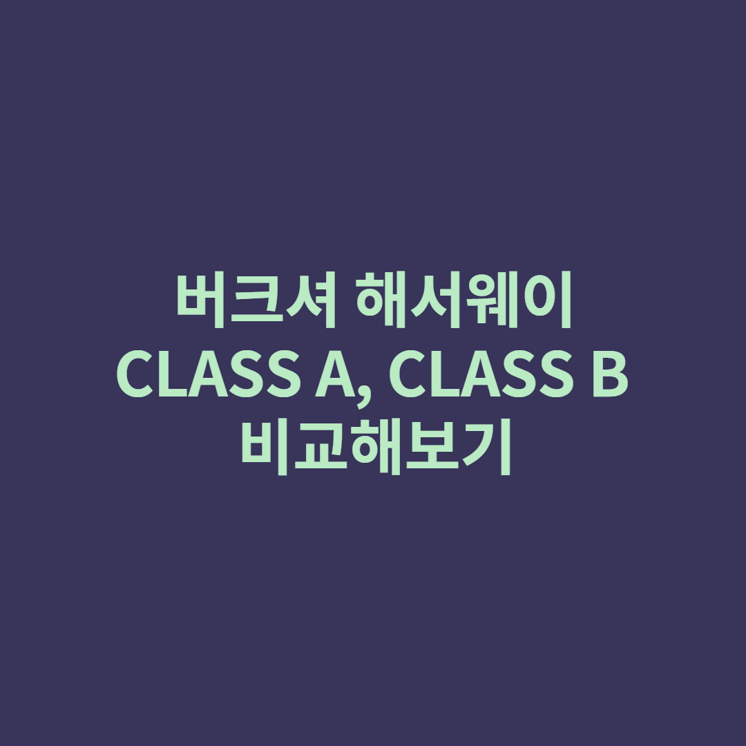 버크셔해서웨이-CLASS-A-CLASS-B