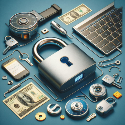 금융 보안과 디지털 자산 보호 개념을 표현한 이미지