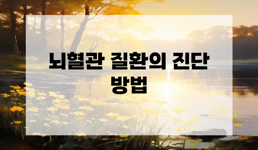 뇌혈관 질환의 진단 방법