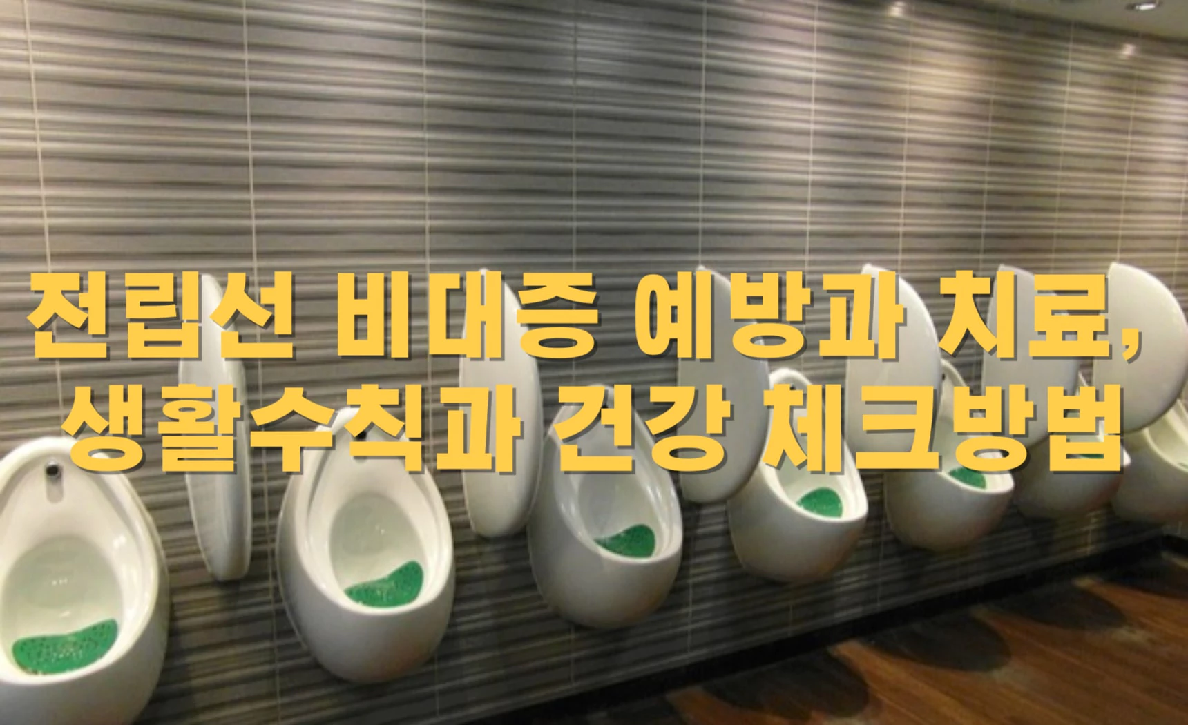 전립선 비대증 예방과 치료&#44; 생활수칙과 건강 체크방법