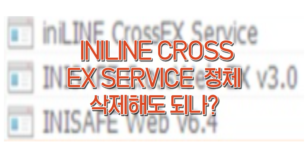  INILINE CROSS EX SERVICE 악성코드인가? 바이러스?