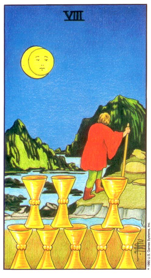  [마이너/컵/정방향] Eight of Cups (컵 8번) 해석/풀이/키워드/정리