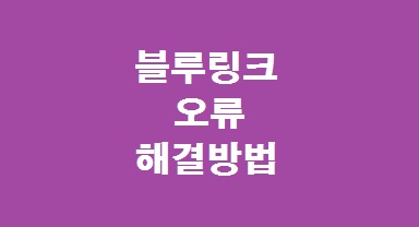 블루링크 오류