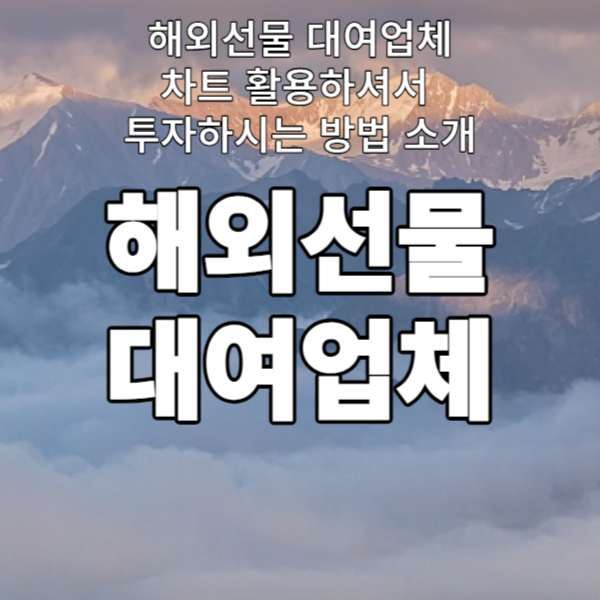  해외선물 대여업체 차트 활용하셔서 투자하시는 방법 소개
