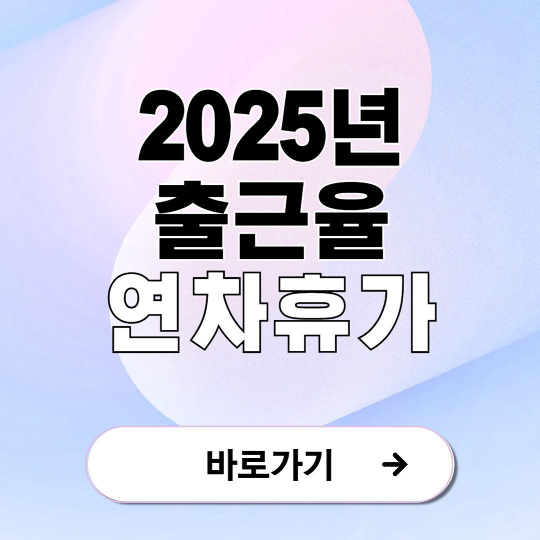 2025년 출근율 자동계산 연차휴가 계산기