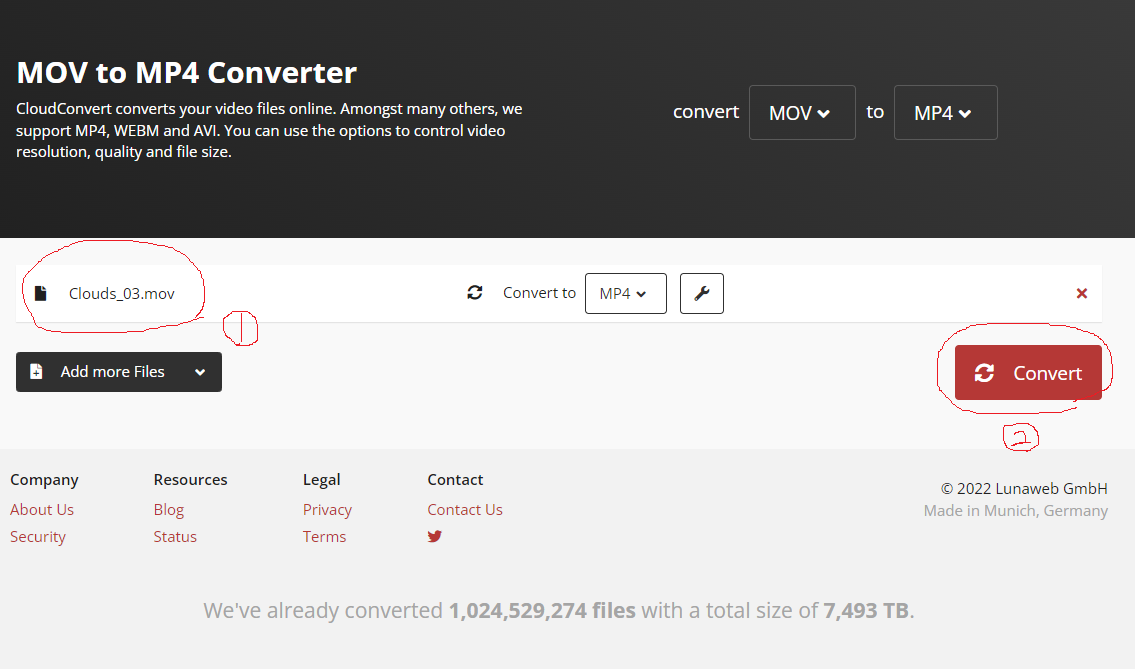 cloudconverter - convert설정