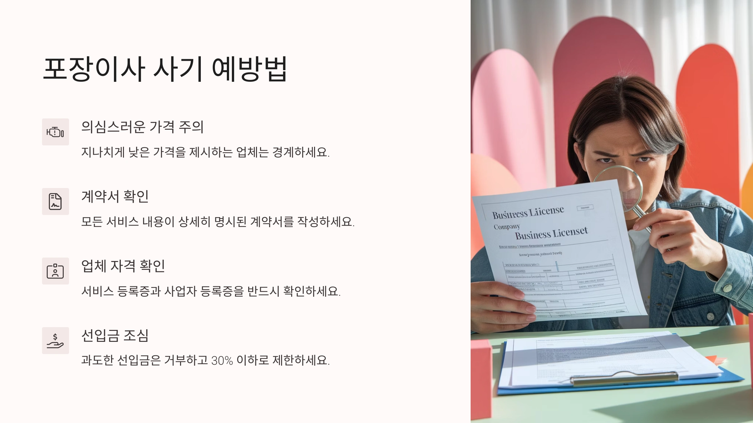 포장이사 사기 예방법