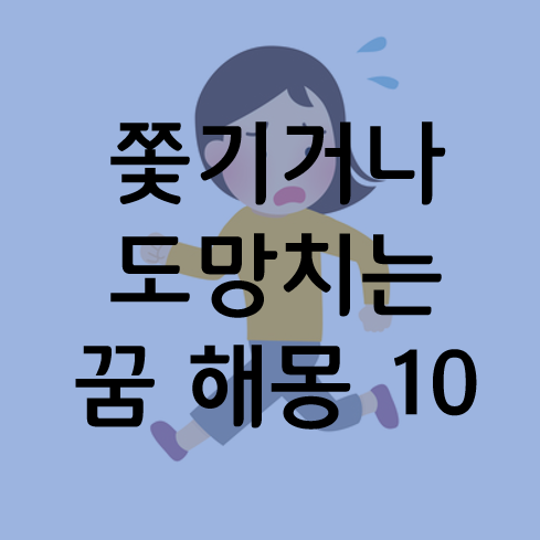 쫓기는꿈, 도망치는 꿈 해몽 10가지!