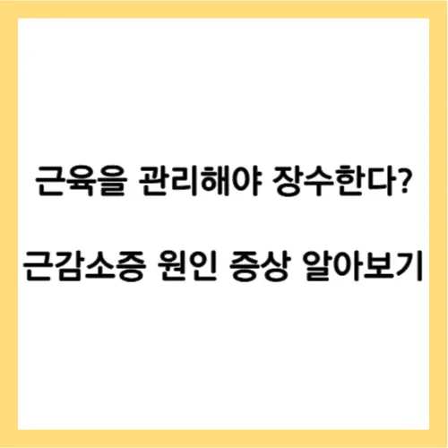 근감소증 원인