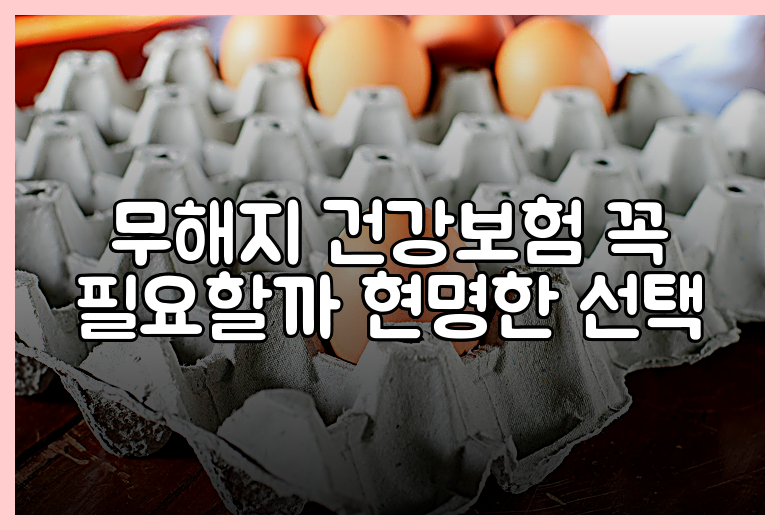 무해지 건강보험 꼭 필요할까 현명한 선택