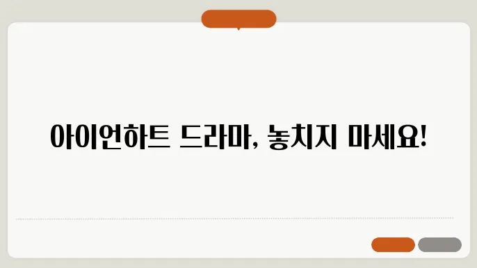 아이언하트 기대 소감