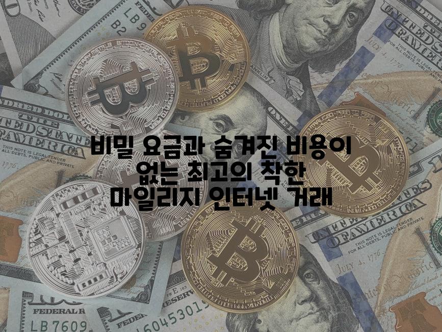 비밀 요금과 숨겨진 비용이 없는 최고의 착한 마일리지 인터넷 거래