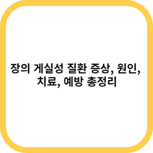 장의 게실성 질환 증상&#44; 원인&#44; 치료&#44; 예방