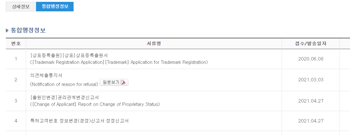 상표등록 상표권 등록 후 특허출원함(다온상표) 3