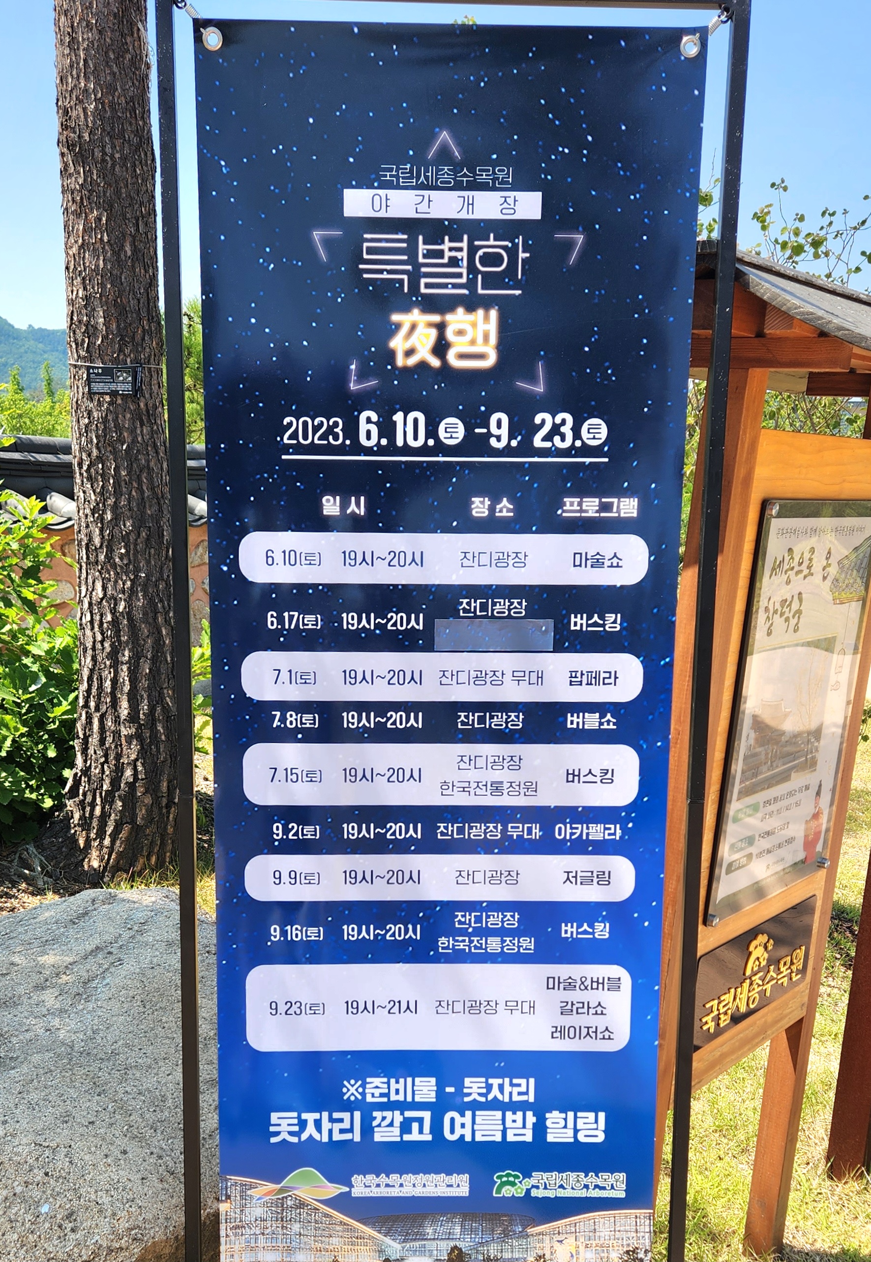 세종 가볼만한곳 국립세종수목원 야간개장