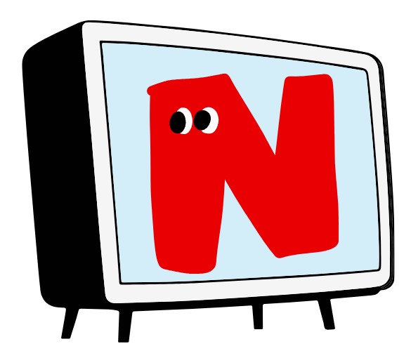 티비화면에 넷플릭스 로고가 있는 모습