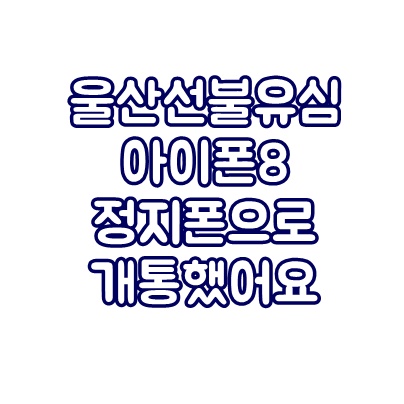  울산선불폰 아이폰8 정지폰으로 개통했어요