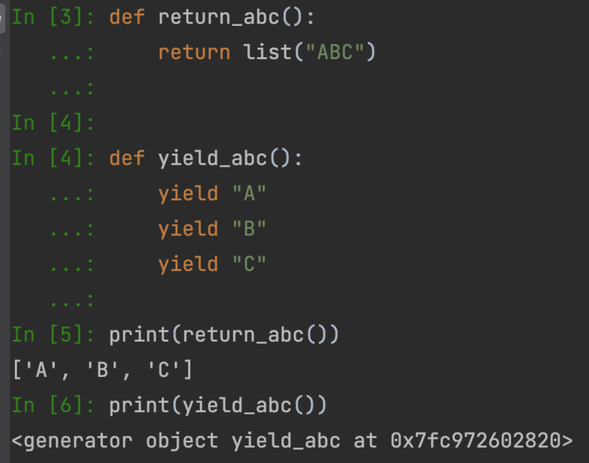 파이썬 generator와 yield (python generator, yield, yield from)