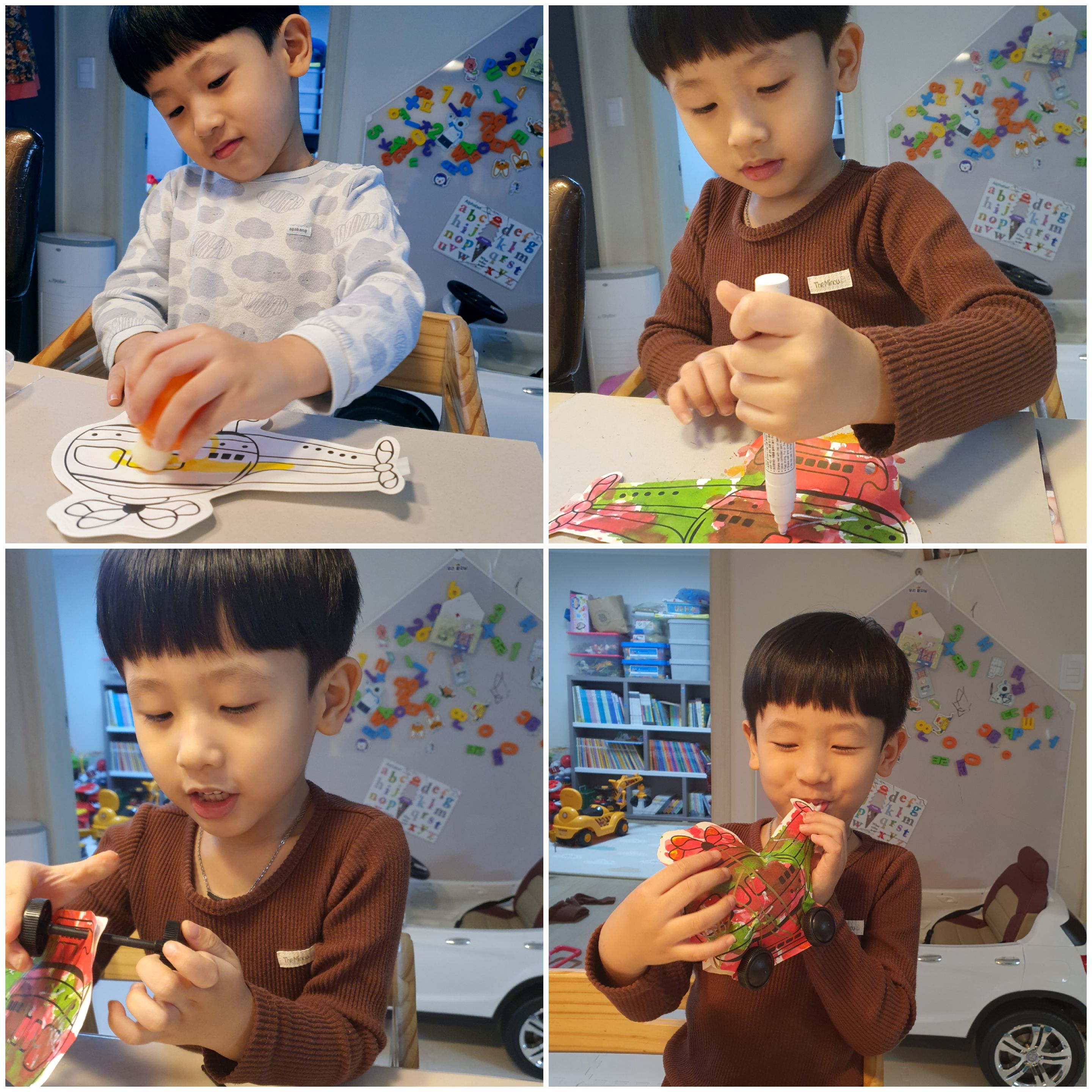  재미있는  집콕놀이 그리기 풍선 헬리콥터 만들기