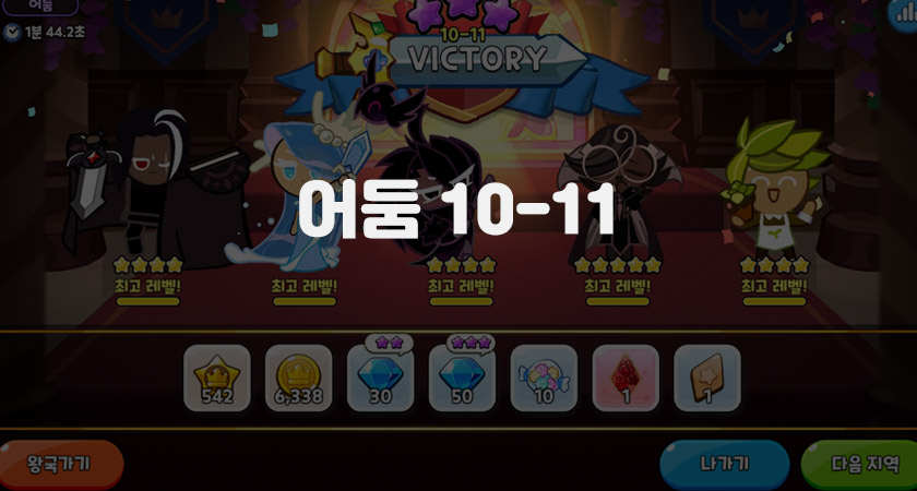 어둠10-11 쿠키조합