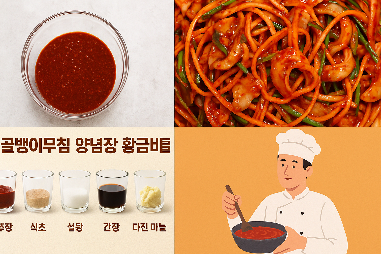 쎔네일 골뱅이무침, 양념장 사진