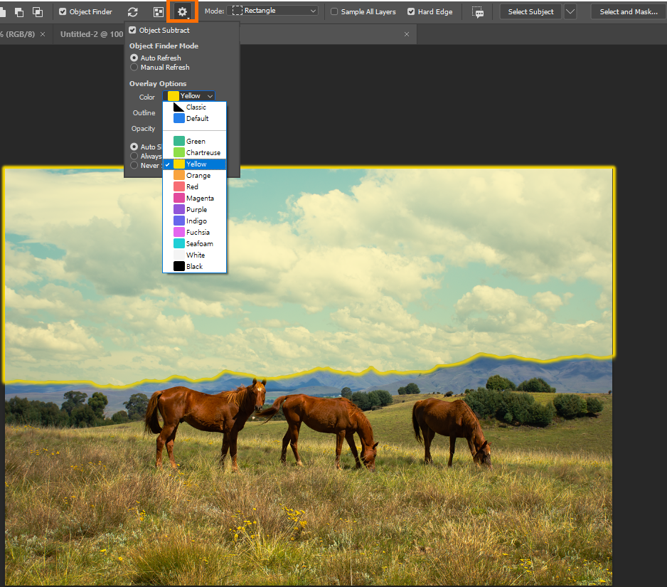 Object Finder 색상 변경