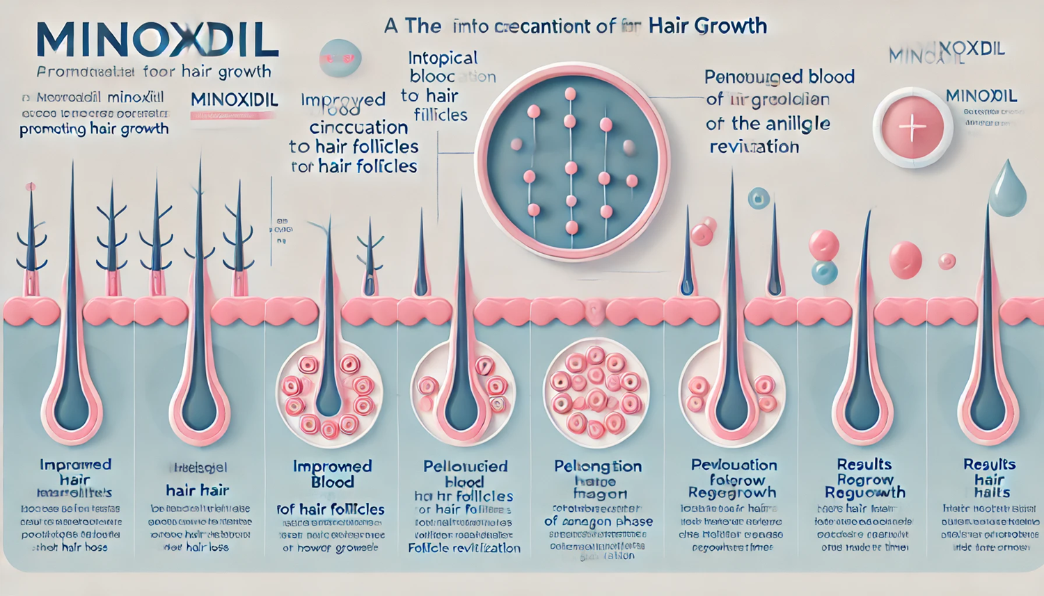 미녹시딜의 작용 원리: 모발 성장 촉진 메커니즘 분석