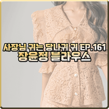  사장님 귀는 당나귀 귀 161회 장윤정 블라우스 :: 딘트 세일러카라 레이스 블라우스