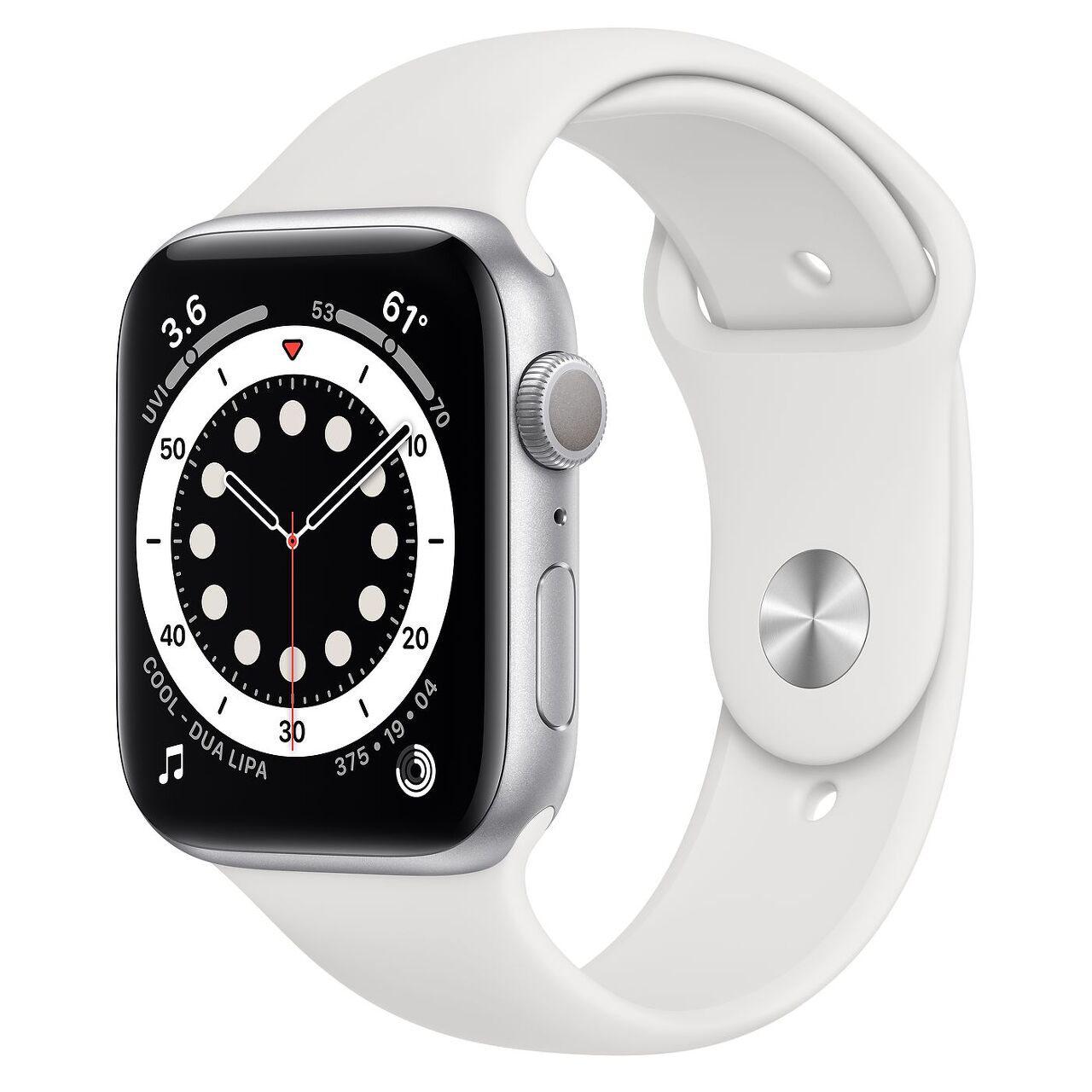  Apple 2020년 애플워치 6 GPS 44mm 레귤러, 실버 알루미늄(케이스), 화이트(스포츠 밴드) 가격 추천