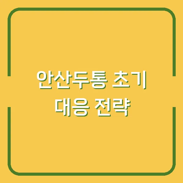 안산두통 초기 대응 전략