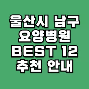 울산시-남구-요양병원
