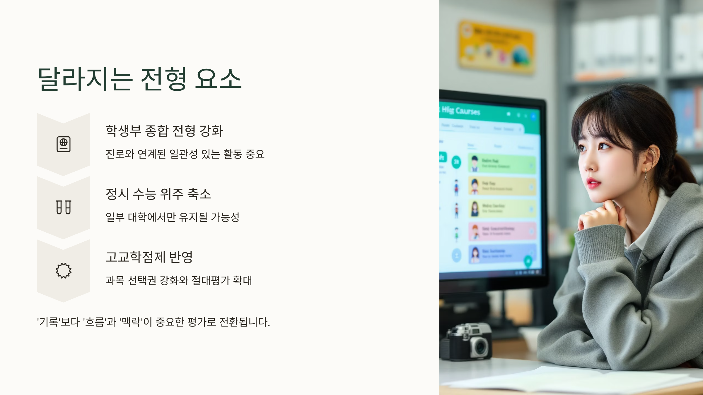 달라지는 전형 요소